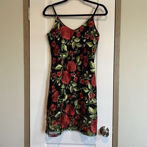 La Reyna Embroidered Sheer Dress Small Cocktail Party Festival Special Occasion